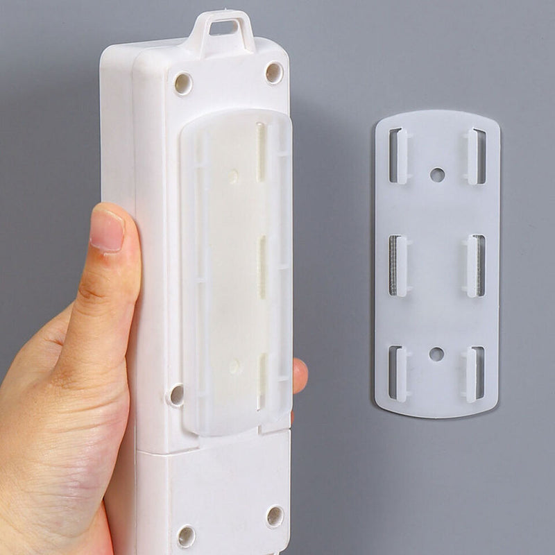 Punch Free Wall Mounted Power Strip Rack Power Board Holder Stick On Mounting