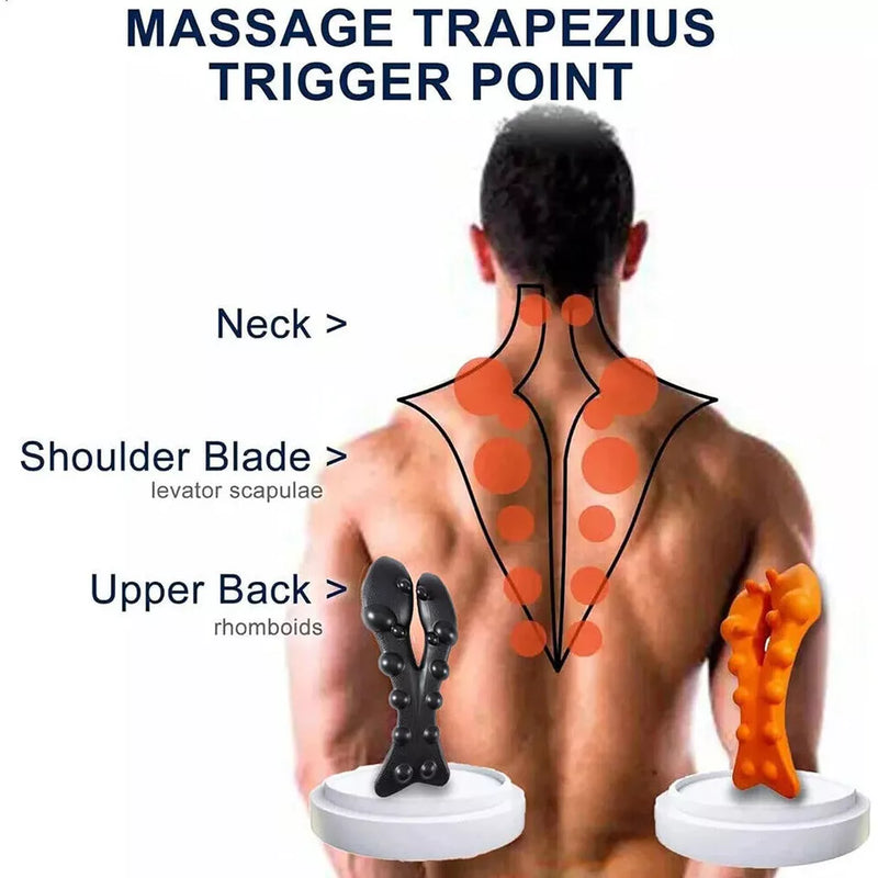 Trapezius Trigger Point Massager Reduce Fatigue Release Pressure Upper Back