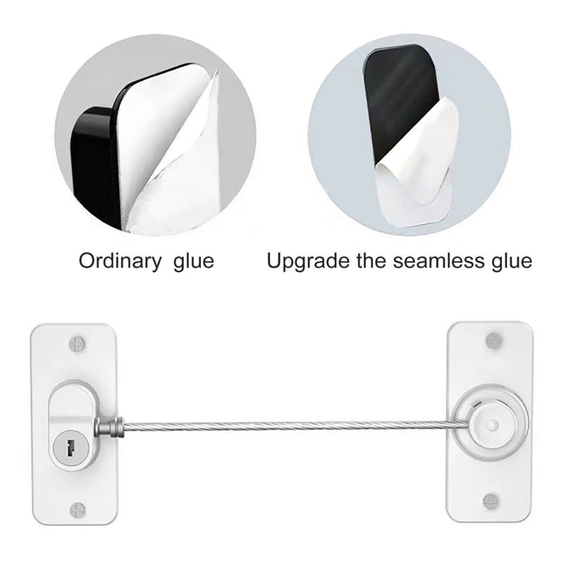 Window Lock with Adjustable Gap Child Safety Self Adhesive for Metal Wooden