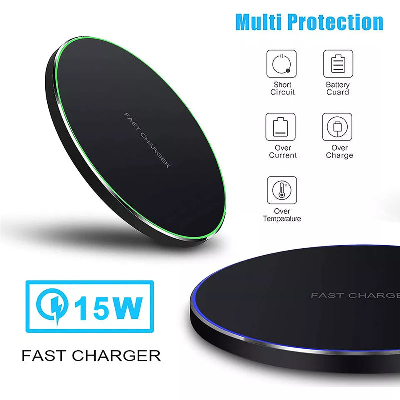 New Upgraded 15W Fast Wireless Charger Pad