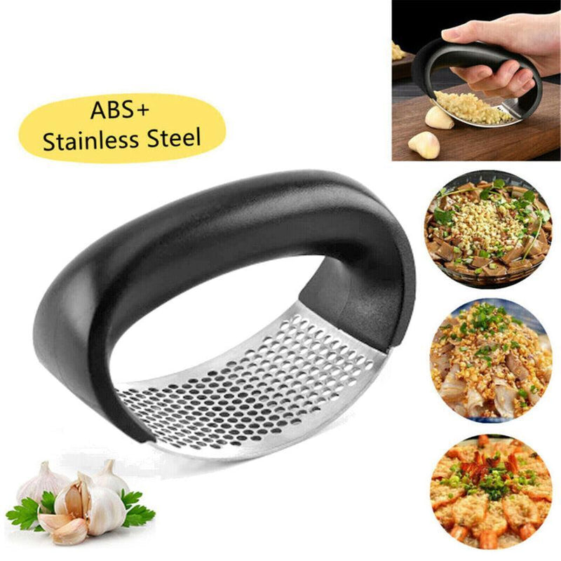 Stainless Steel Garlic Press Crusher Rocker Rocking Mincer Squeezer Kitchen Tool