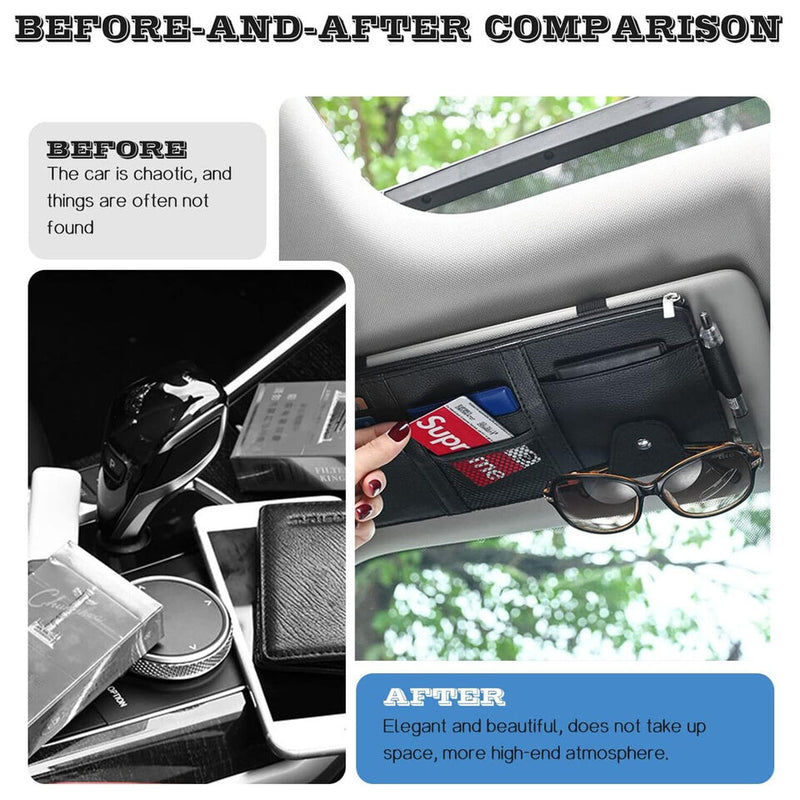 Car Sun Visor Organizer Auto Interior Accessories Storage Pocket Pouch