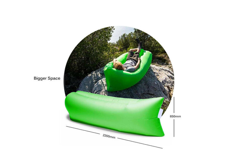 Fast Inflatable Lazy Lounge Camping Air Bag Sofa Bed hangout Beach Sleeping