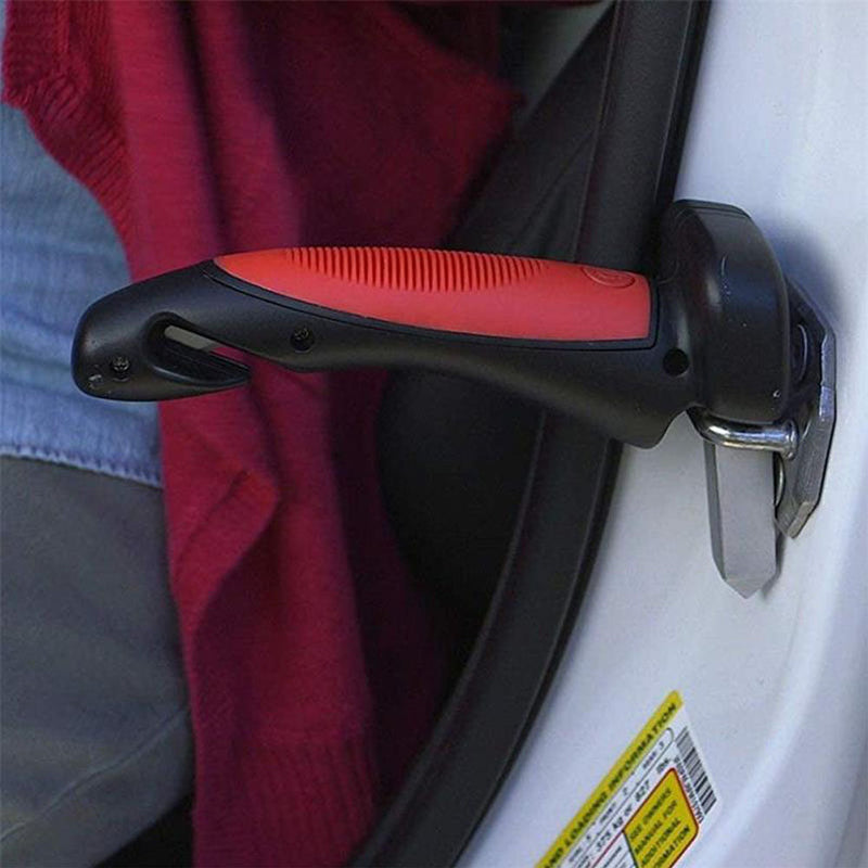 Car Door Handle Disability Elderly Standing Aid Cane Flashlight Glass Breaker