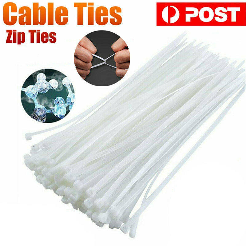 Free shipping-Cable Ties Zip Ties Nylon UV Stabilized 100x Bulk Cable Tie