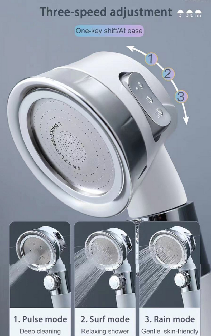 Free shipping-Pressurized Bath Shower Head Jetting Shower Head High Pressure Water