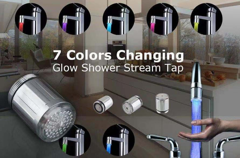 Free shipping- Water Faucet Light with Temperature Sensor (No Batteries Required)