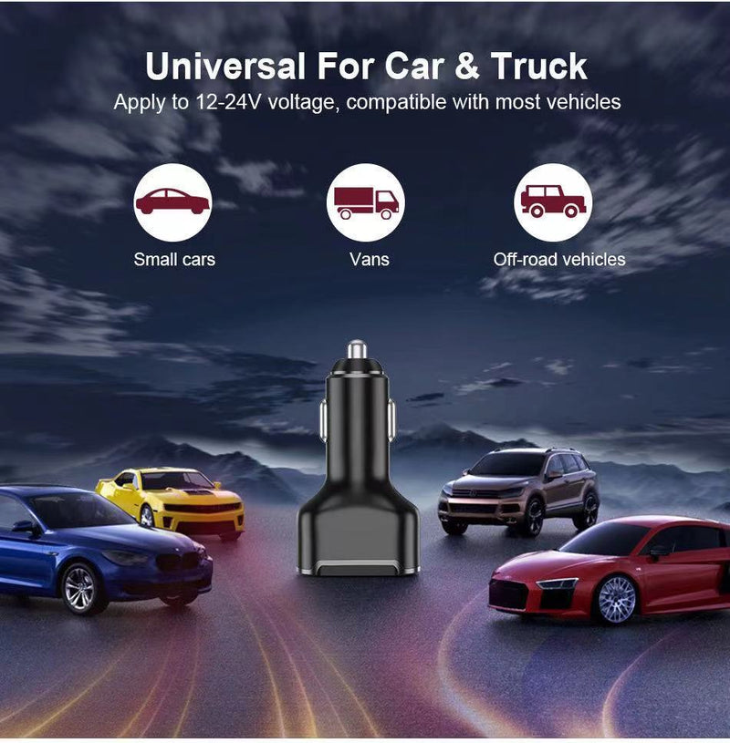 Free shipping- Fast Charge 30W 3.0 Car Charger 3 USB Ports Power Adapter Cigarette Lighter Socket