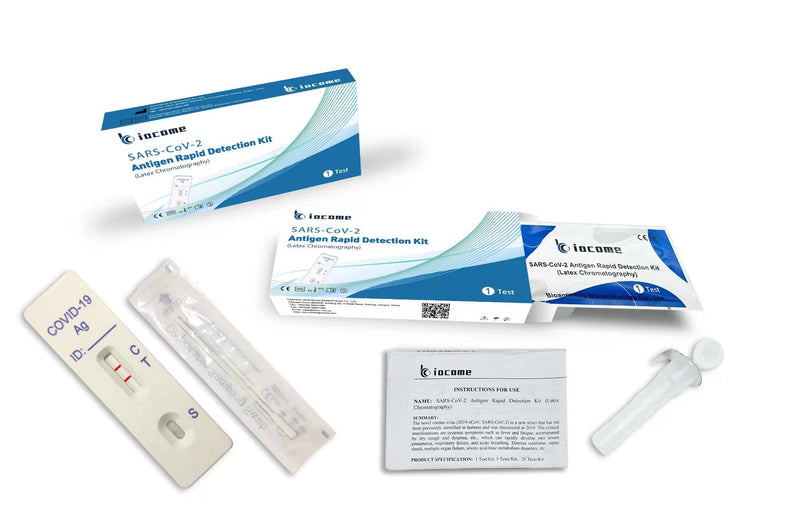 Free shipping- COVID-19 Rapid Antigen Test 5pk (Salvia) + 3 Ply Medical Disposable Face Masks 50pk