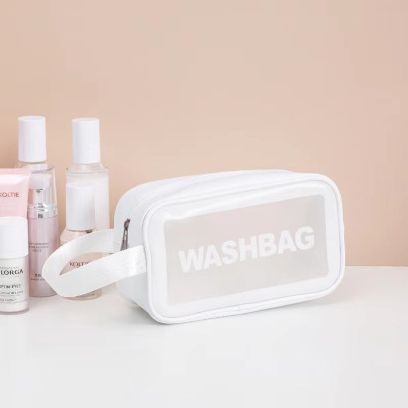 3pcs Portable Toiletry Bags Travel Cosmetic Bag Translucent Waterproof Make Up Bag