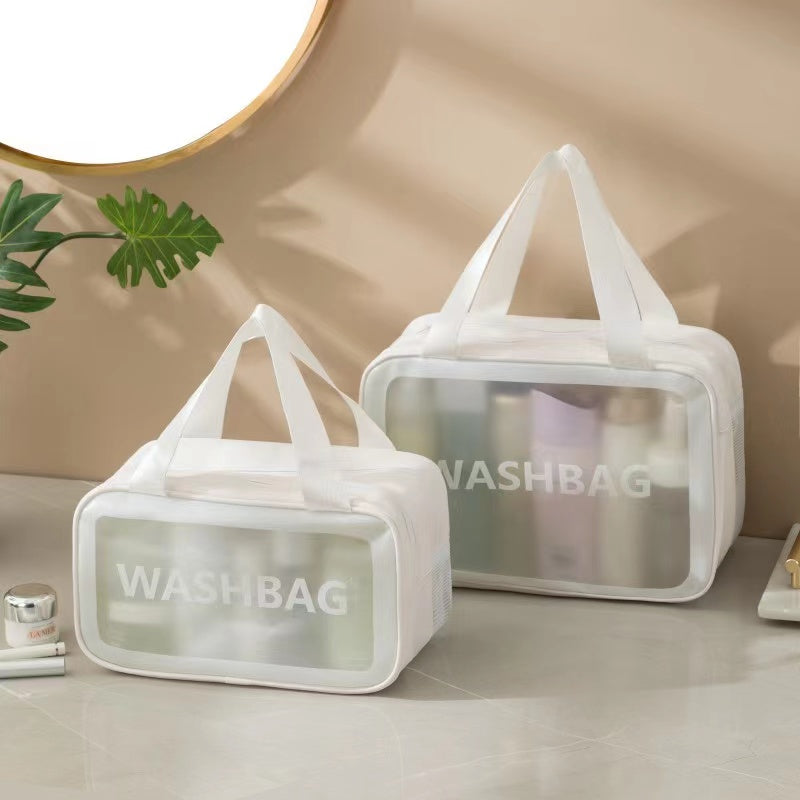 3pcs Portable Toiletry Bags Travel Cosmetic Bag Translucent Waterproof Make Up Bag