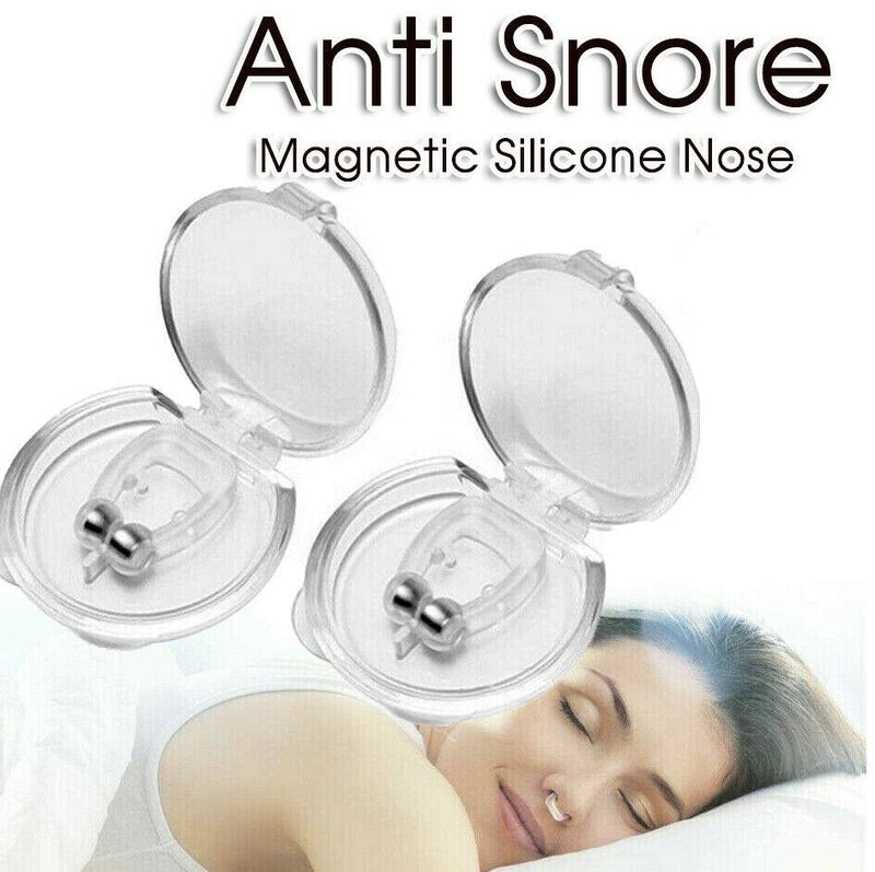 Free Shipping- 4PCS-12PCS Anti Snore Magnetic Silicone Nose Clip Stop with Tray