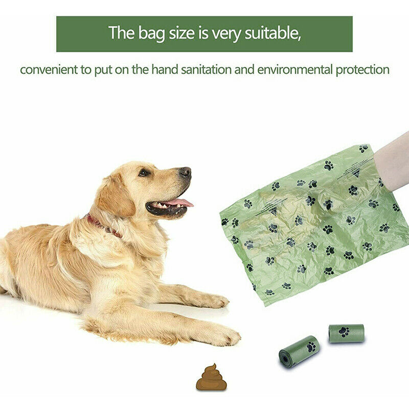 8 Rolls Biodegradable Compostable Dog Poop Bag Thick Plant Based Leak Proof Pet Waste Bag