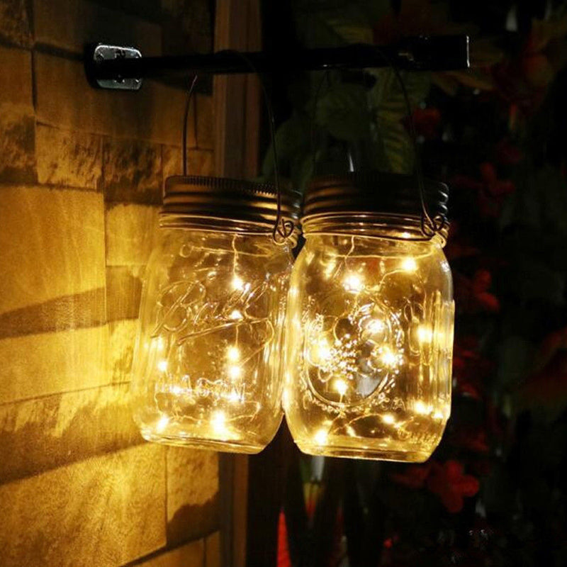 Fairy Light Solar String for Mason Jar Insert Color Changing Garden (Mason Jar Included)