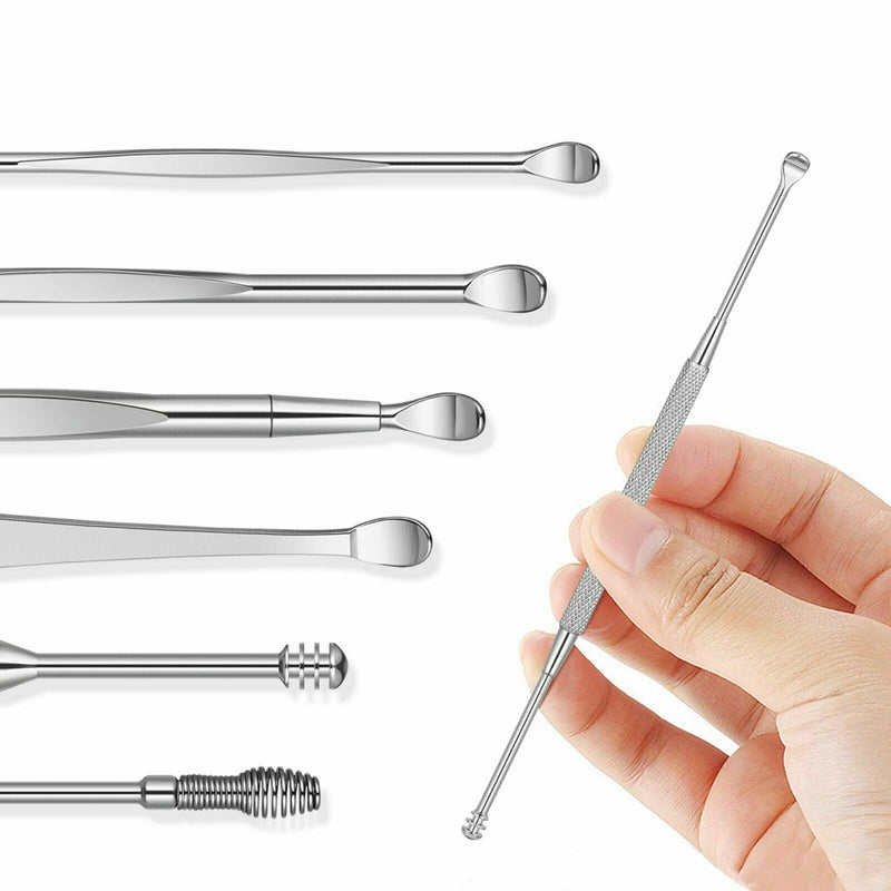 Free shipping- 6pcs Stainless Steel Ear Pick Wax Cleaner