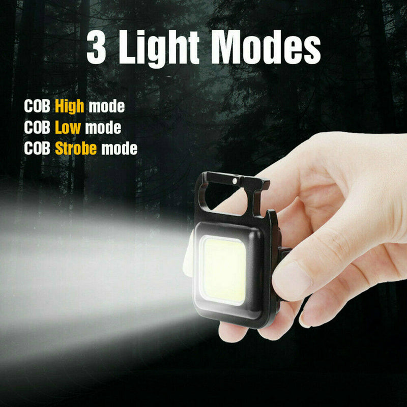 800 Lumens Mini COB Flashlights Bright Rechargeable Keychain Small Flashlight