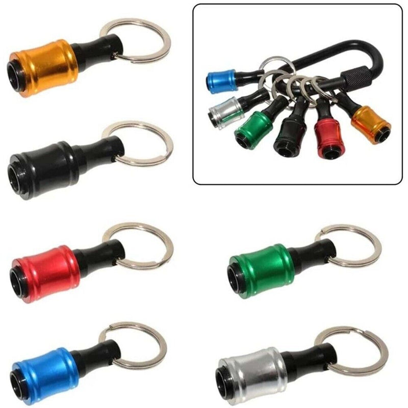 6PCS Hex Shank Screwdriver Bit Holder Extension Bar Keychain Driver Keyring