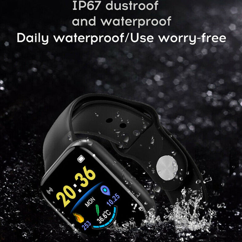 Free shipping- 1.3" Smart Watch Sport Body Temperature Heart Rate Blood Oxygen Pressure Monitor