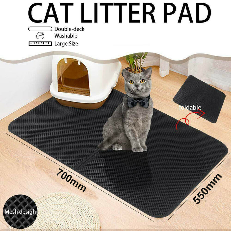 Free shipping- Waterproof Foldable Double-Layer Cat Litter Mat