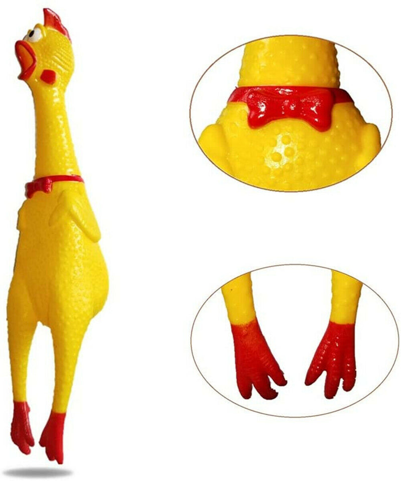 Free shipping- Funny Screaming Chicken Toy Squeaker Shrilling Pet Dog Bite Squeeze Rubber Chew