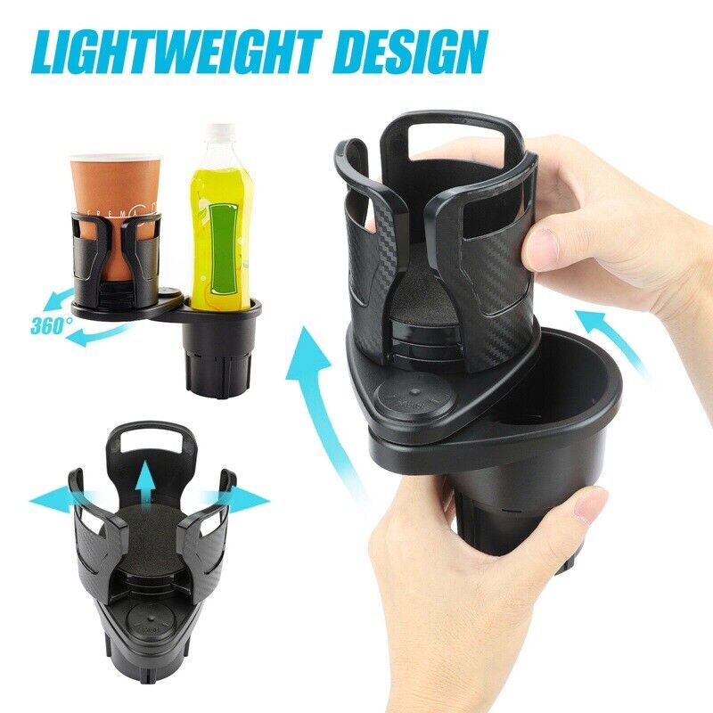 2in1 Multifunction Auto Car Seat Cup Holder Water Bottle Drink Coffee Adjustable