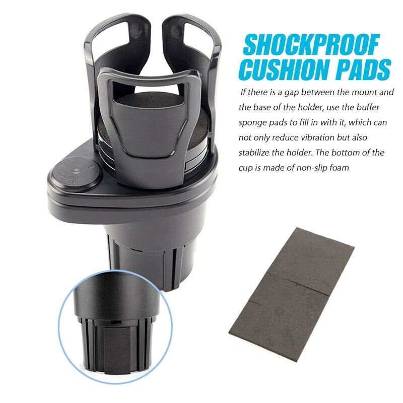 2in1 Multifunction Auto Car Seat Cup Holder Water Bottle Drink Coffee Adjustable