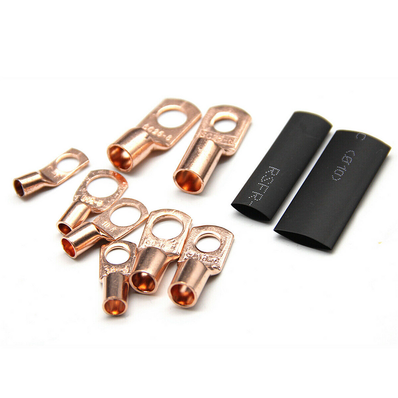 Free shipping- 60PCS Assorted Car Auto Copper Ring Lug Terminals Wire Bare Cable Crimp Connectors Kit