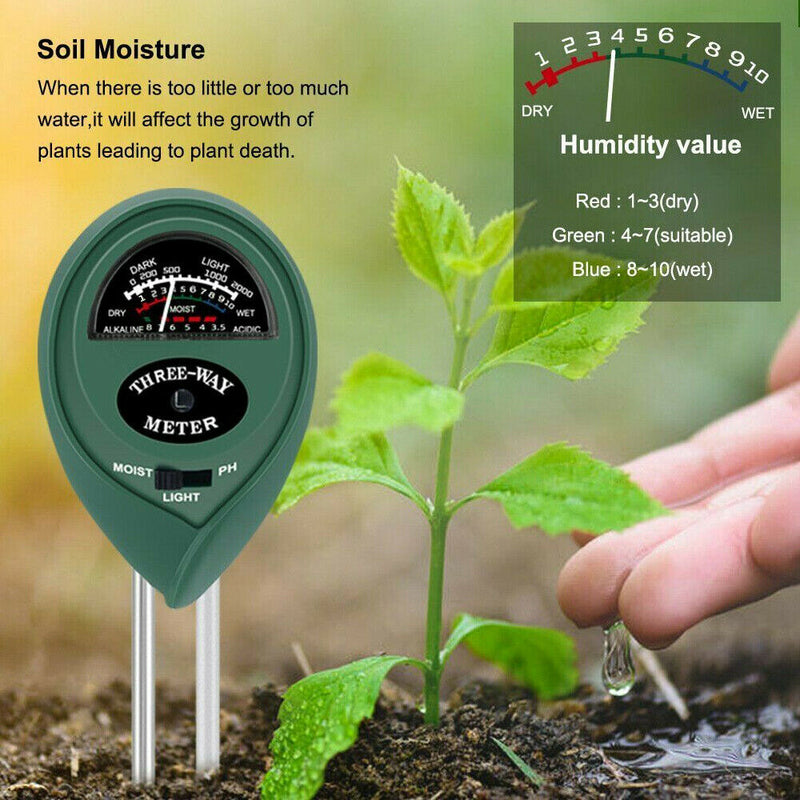 Free shipping- 3 in 1 Soil PH Tester