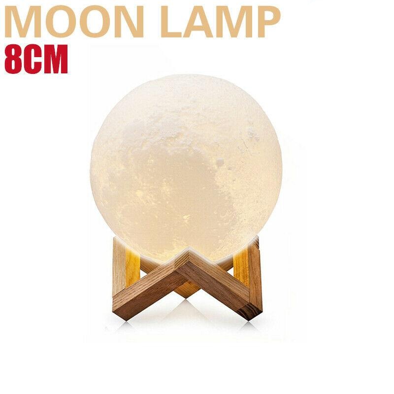 Free shipping- 3D Dimmable Moon Touch Sensor Lamp