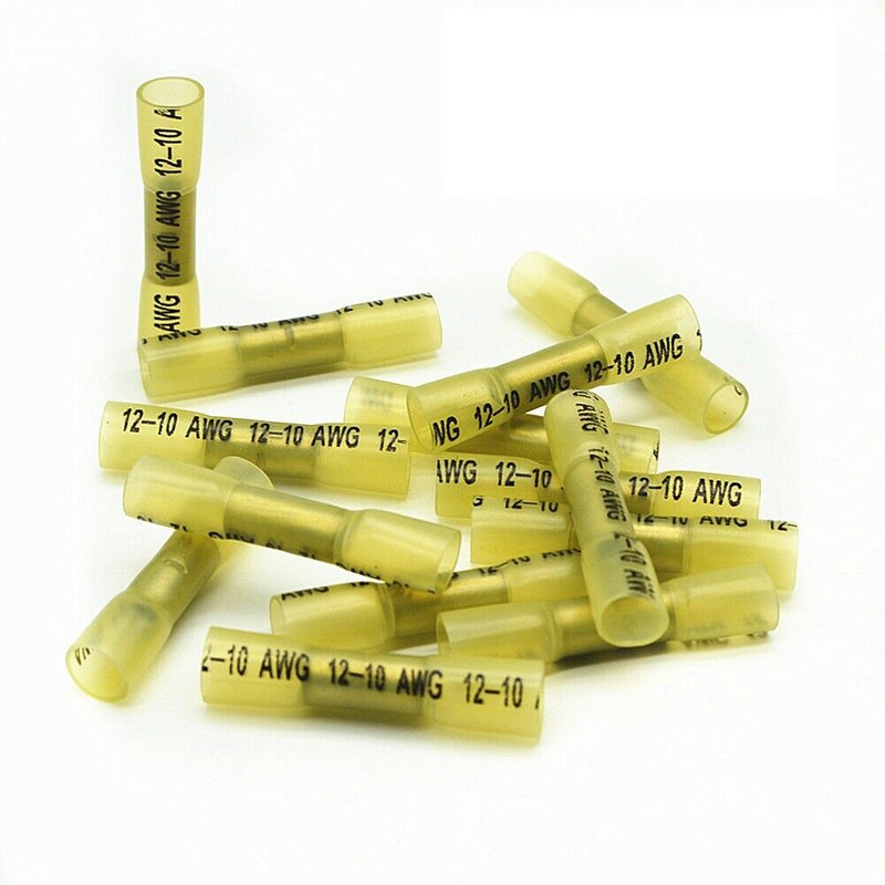 200PCS Waterproof Heat Shrink Seal Sleeve Butt Wire Connectors Crimp Terminals