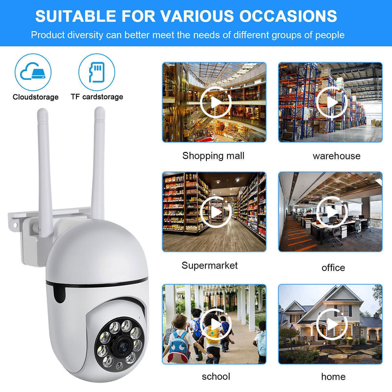 1080P WIFI IP Camera Wireless Outdoor CCTV HD PTZ Smart Home Security IR Camera