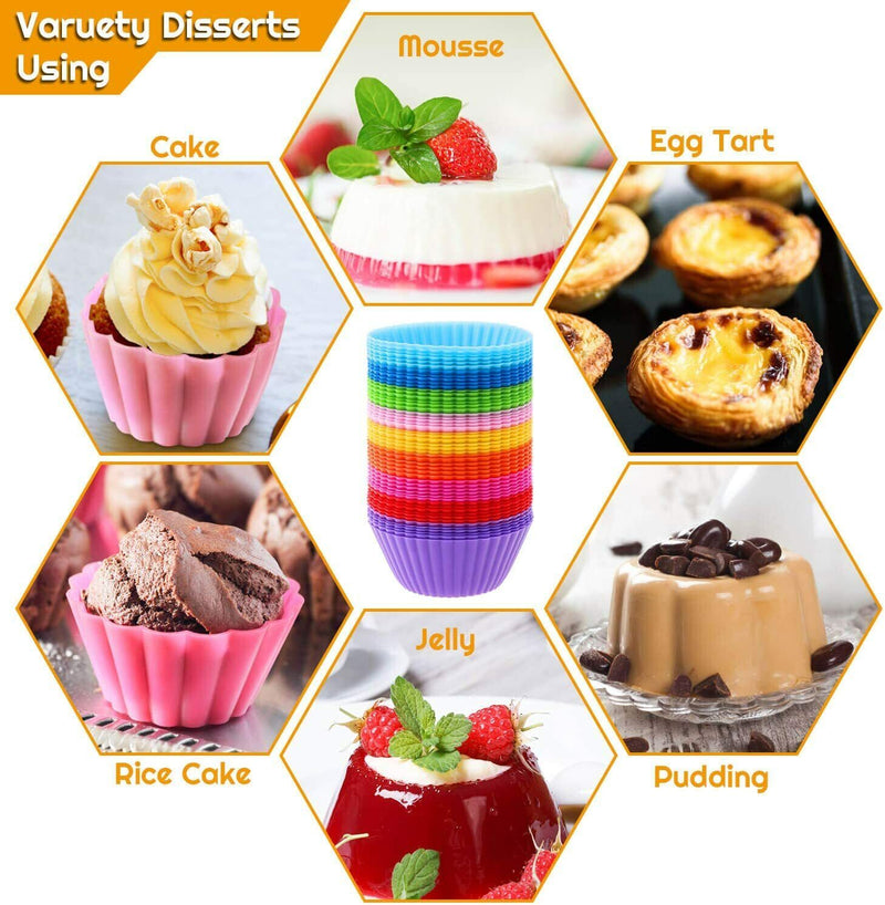 20x Cookie Cupcake Case Baking Mould Muffin Egg Tart Mold Bake Cup Cake Pudding