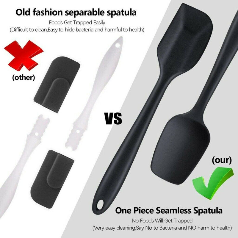 Free shipping-6pcs Silicone Spoon Utensil Spatula Set