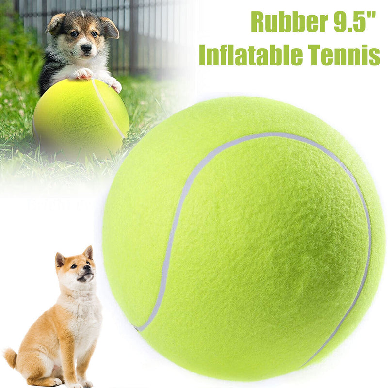 24cm Pet Tennis Rubber Dog Tennis Ball Interactive Inflatable Big Dog