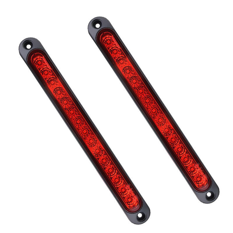 2X 15LED Brake STOP UTE Tail Light Indicator Slim Strip Trailer Truck