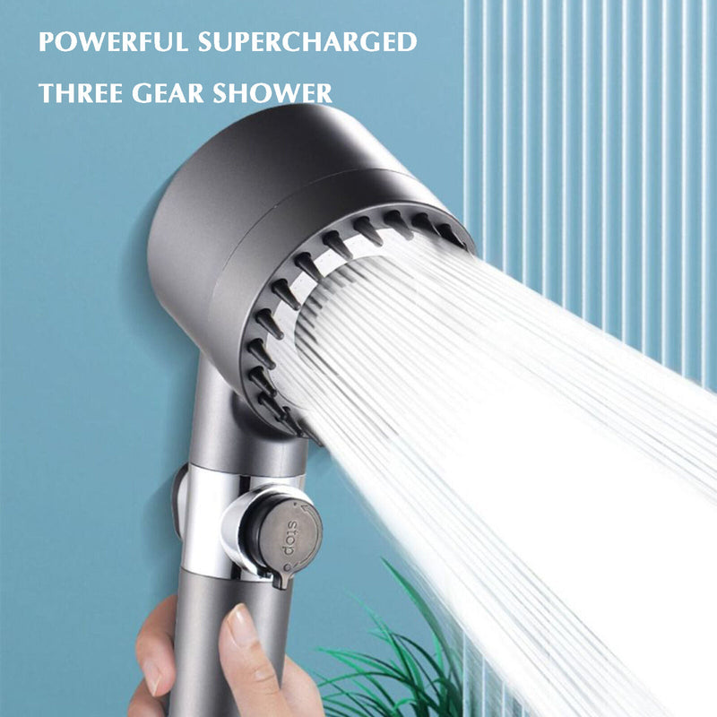 High Pressure 3 Modes Hand Shower Head Adjustable Pressurized Powerful Sprayer