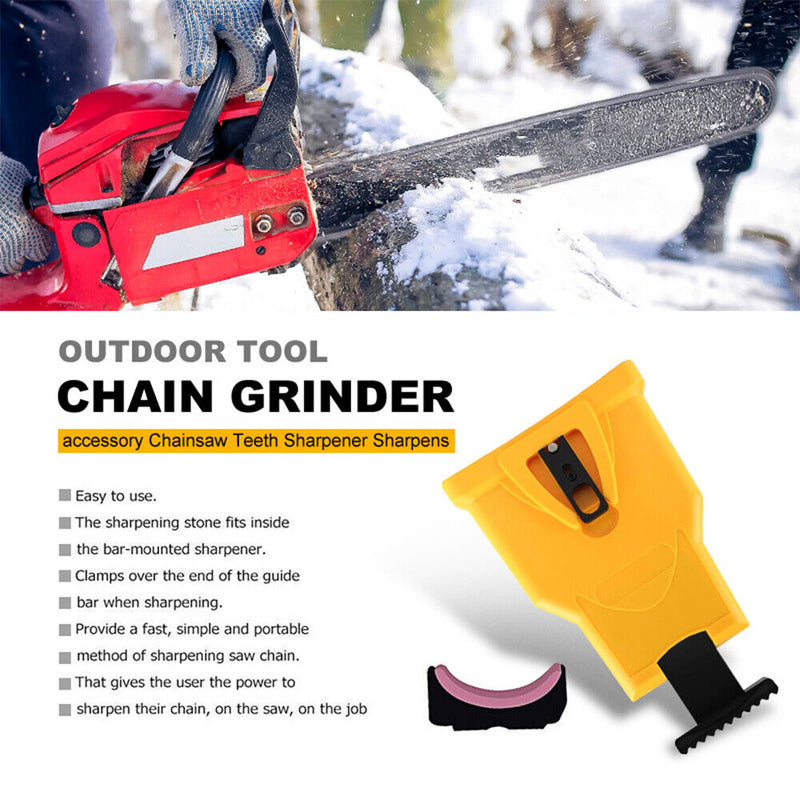 Chainsaw Sharpener Portable For 14-20in Chain Saw 2 Hole Tool File Woodworking