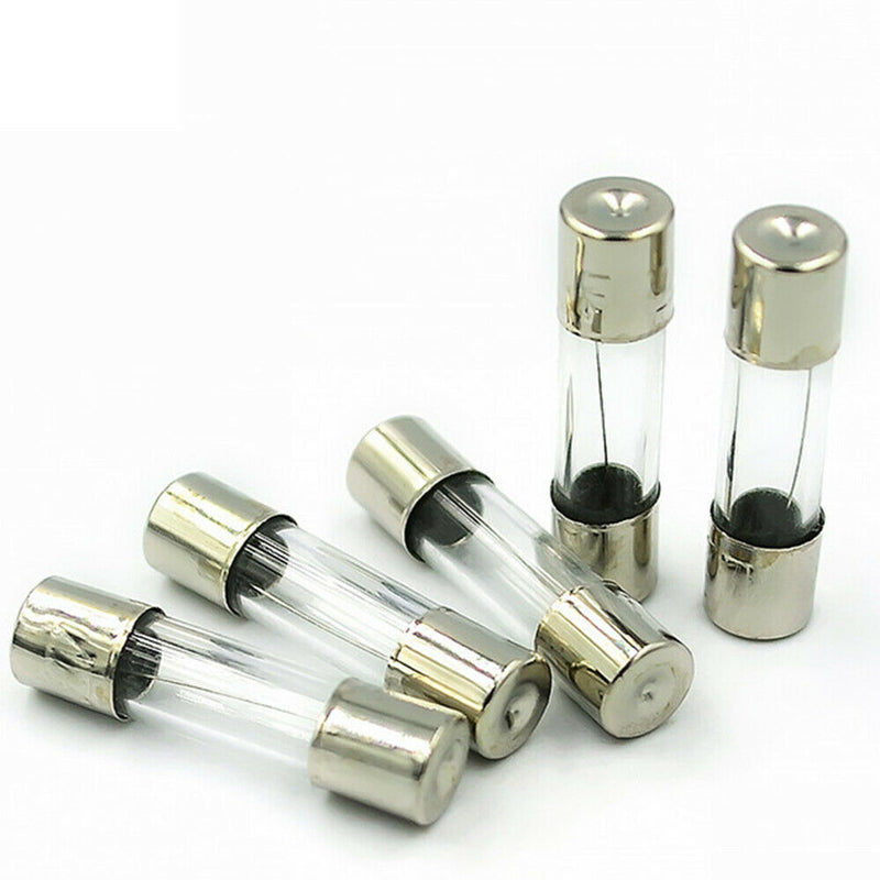 Free shipping- 100Pcs Set 5x20mm Quick Blow Glass Tube Fuse Assorted Kits Fast-blow Glass