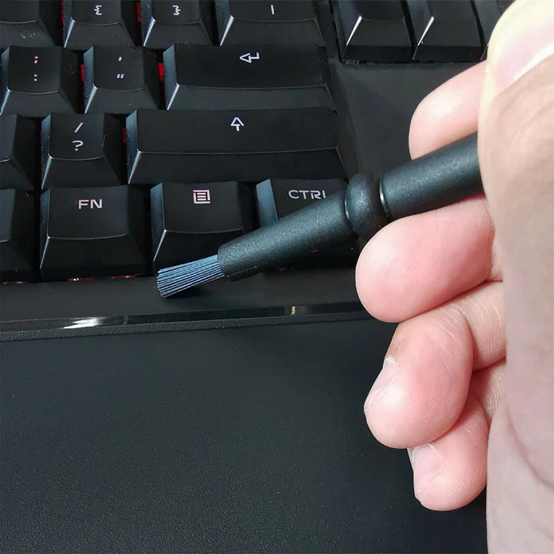 6pc Anti-Static Keyboard Cleaning Kit Black Plastic Laptop PC Dust Cleaner Brush