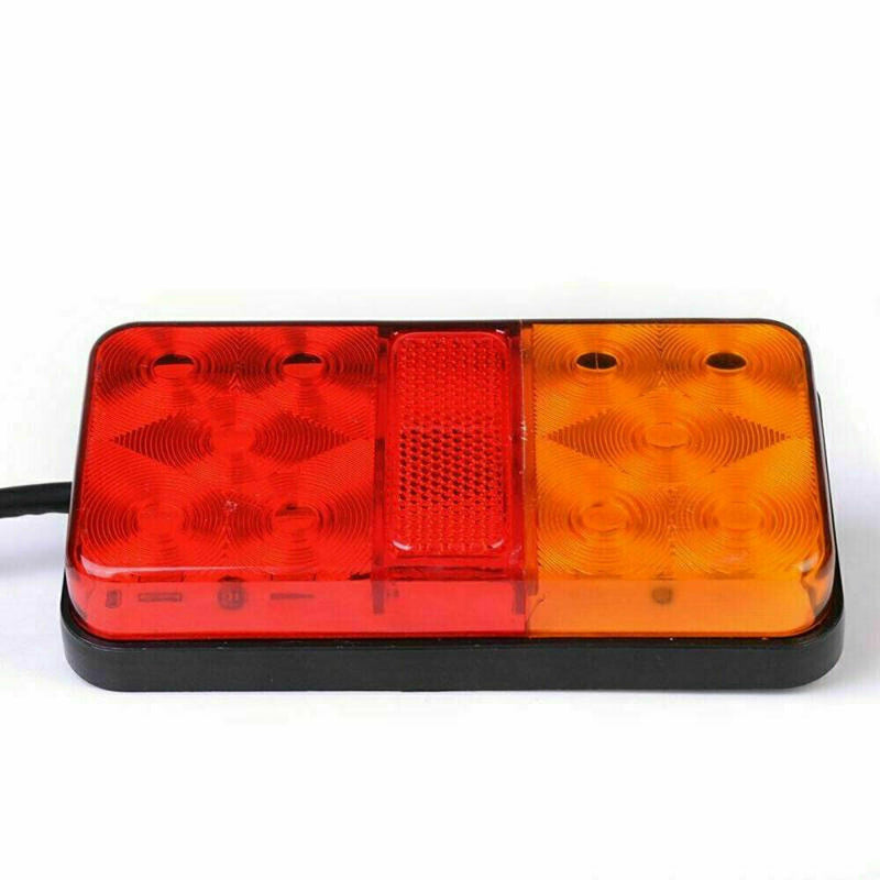 2Pcs Tail Lights 10 LED Trailer Truck Light 12V Turn Signal Rear Stop Brake