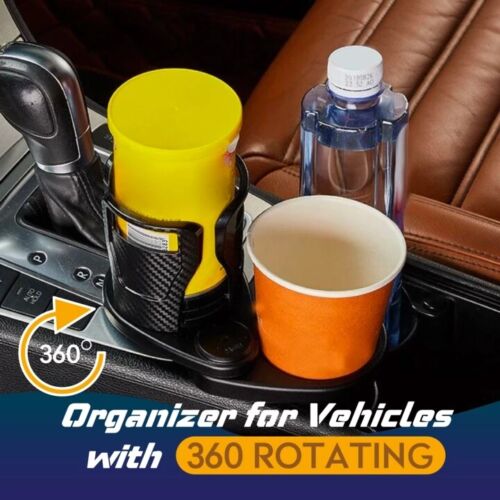 2in1 Multifunction Auto Car Seat Cup Holder Water Bottle Drink Coffee Adjustable